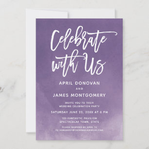 Invitación Celebrar con Us Brush Typography Ombre