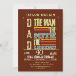 Invitación Celebrar cualquier edad: El hombre, el mito, la le