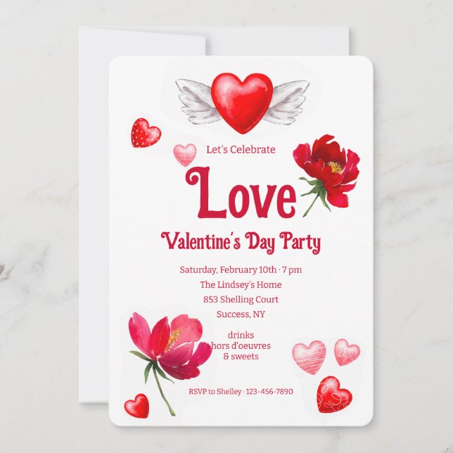 Invitación Celebrar el amor (Anverso)