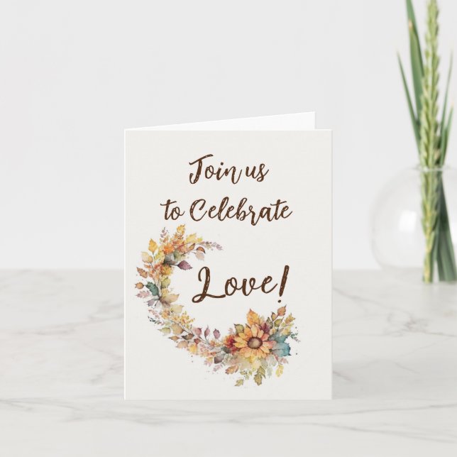 Invitación Celebrar el amor (Anverso)