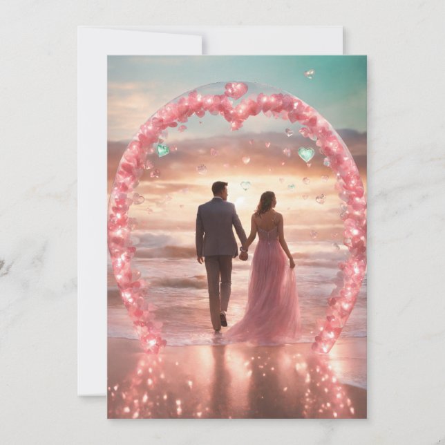 Invitación "Celebrar el amor: Elegant Engagement Card" (Anverso)