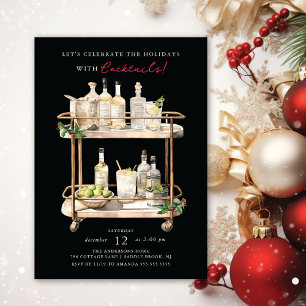 Invitación Celebrar el Fiesta de cócteles de los Navidades de