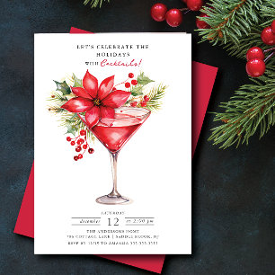 Invitación Celebrar el Fiesta de cócteles de los Navidades de