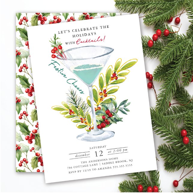 Invitación Celebrar el Fiesta de cócteles de los Navidades de (Subido por el creador)