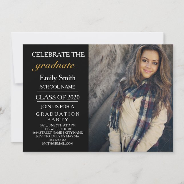 Invitación Celebrar el partido de graduación (Anverso)