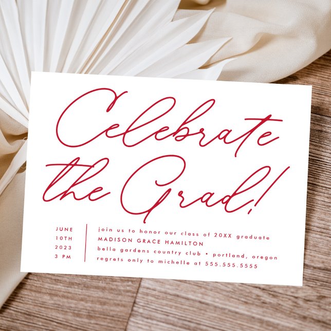 Invitación Celebrar el partido de graduación de guiones rojos (Subido por el creador)