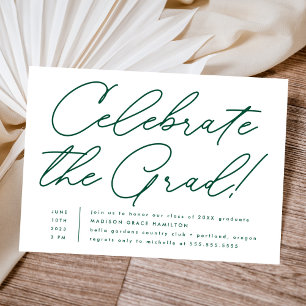 Invitación Celebrar el partido de graduación de guiones verde