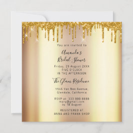 Invitación Celebrar en estilo con ducha de novia y dulce 16