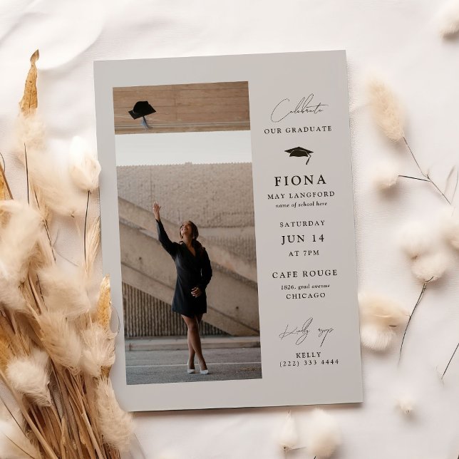 Invitación Celebrar en la elegante fiesta de graduación (Subido por el creador)