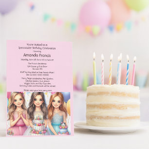 Invitación Celebrar fiesta de cumpleaños de adolescente elega