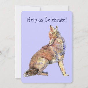 Invitación Celebrar fiesta de cumpleaños jactanciando a Coyot