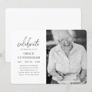 Invitación Celebrar la asombrosa vida moderna y simple foto