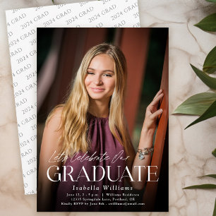 Invitación Celebrar la fiesta de graduación de fotos de gradu