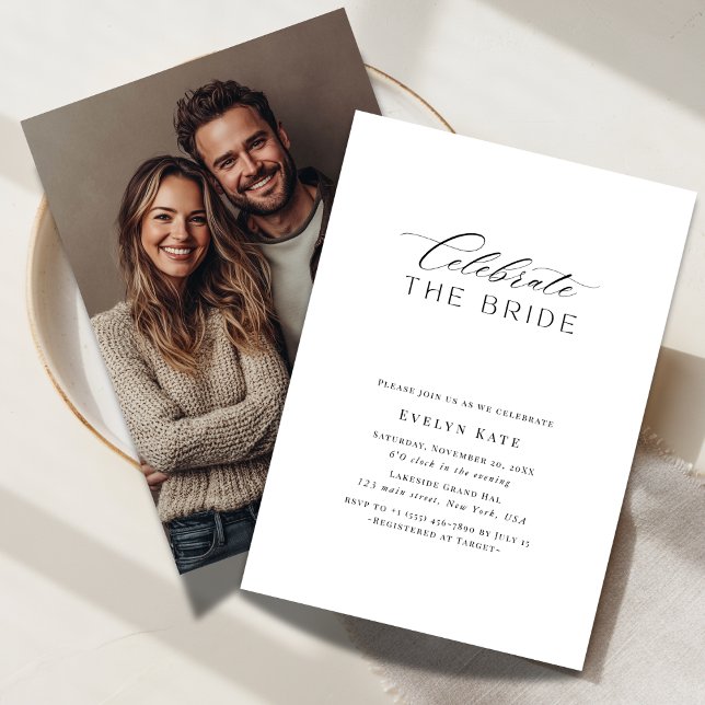 Invitación Celebrar la foto de la ducha de novia con presupue (Subido por el creador)