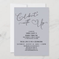 Celebrar solamente con la recepción azul turbia de