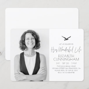 Invitación Celebrar su maravillosa vida Memorial Foto moderna