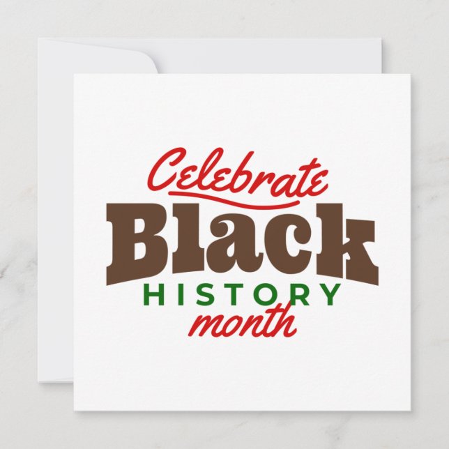 Invitación celebrate black history month (Anverso)