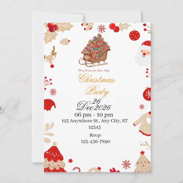 Invitación Celebrate the Magic of Christmas – You're Invited! (Anverso)