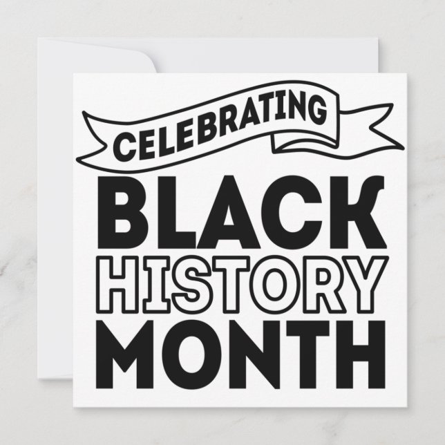 Invitación Celebrating Black History Month (Anverso)
