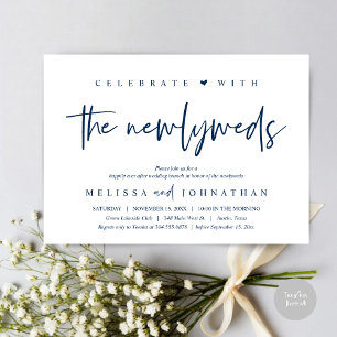 Invitación Celebre con los recién casados, Brunch de Boda