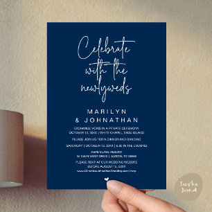 Invitación Celebre Con Los Recién Casados, Cena De Boda