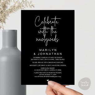 Invitación Celebre Con Los Recién Casados, Cena De Boda