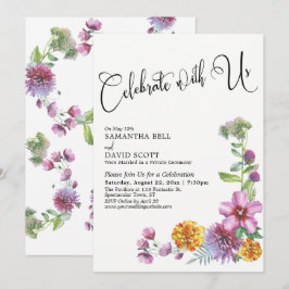 Invitación Celebre Con Nosotros Aquarela Flores Silvestres Re