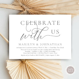Invitación Celebre con nosotros Boda Huida a un lugar apartad