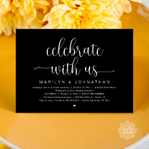 Invitación Celebre Con Nosotros Cena de Recepción de Boda Ele