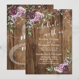 Invitación Celebre Con Nosotros Luces Florales Rústicas Recep