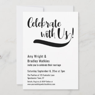 Invitación "¡Celebre con Nosotros!" Recepción Después de la B