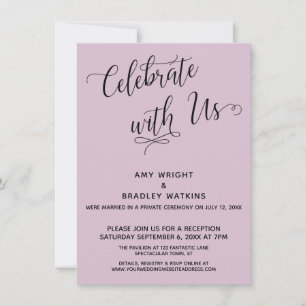 Invitación Celebre Con Nosotros Recepción Elegante de Luz Mal