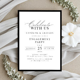 Invitación ¡Celebre Con Nosotros! Tipografía Elegante para Co