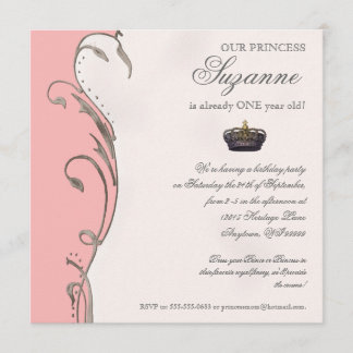 Invitación Celebre real a la chica marchosa de princesa