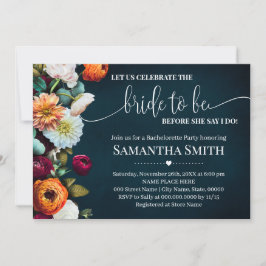 Invitación Celebremos a la novia por ducha Boda de la Marina 