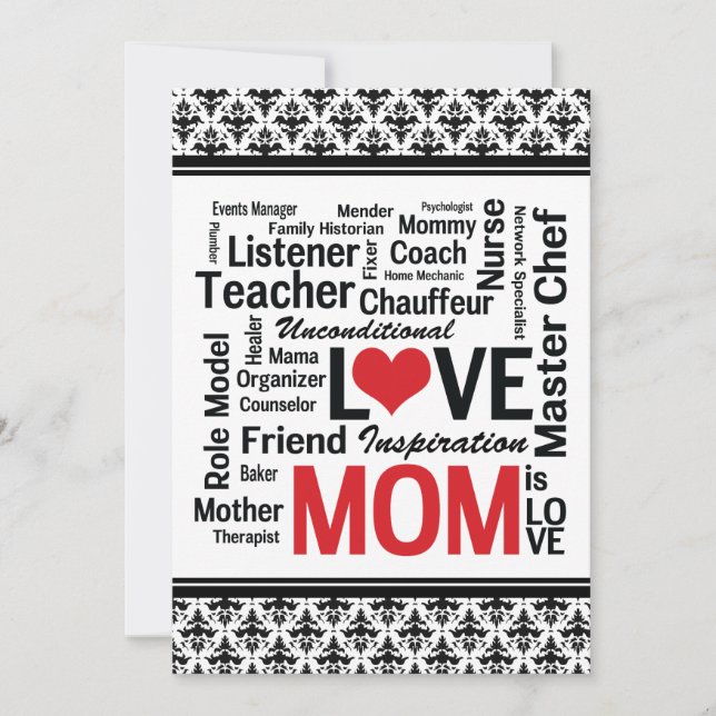 Invitación ¡Celebremos a mamá! Día de la Madre/Cumpleaños de  (Anverso)