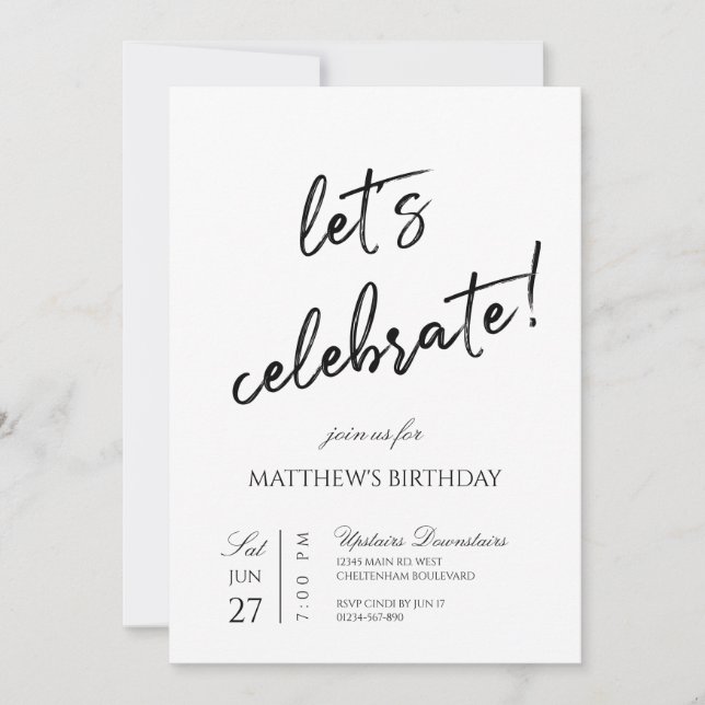 Invitación Celebremos al Fiesta (Anverso)