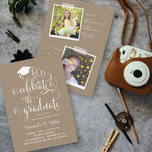 Invitación Celebremos al Fiesta graduado de Kraft