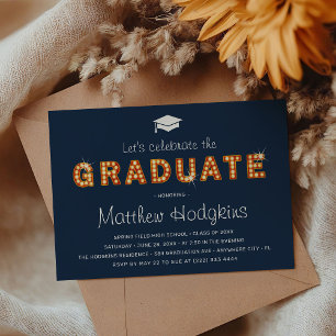 Invitación Celebremos al Graduado   Fiesta de Graduación