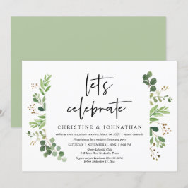 Invitación Celebremos, Boda Elopement Fiesta