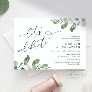 Invitación Celebremos, Boda ensayamos el baile de la cena