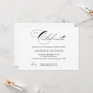 Invitación Celebremos Caligrafía Elegante
