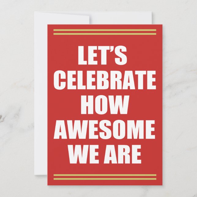 Invitación Celebremos cómo es impresionante somos (Anverso)