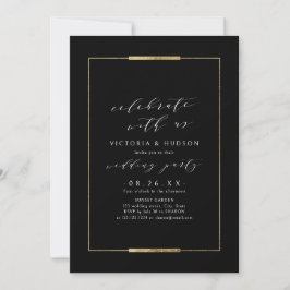 Invitación ¡Celebremos Con Nosotros! Elegancia enmarcada Boda