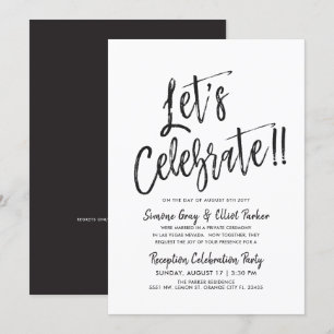 Invitación Celebremos   Después de la Boda