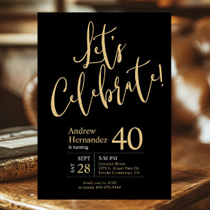 Invitación ¡Celebremos el cumpleaños número 40 de Black Gold