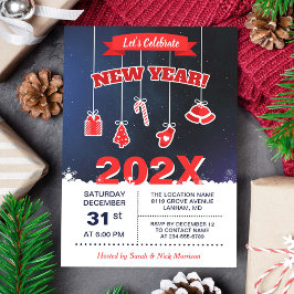 Invitación Celebremos el Fiesta de Año Nuevo