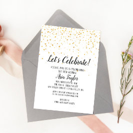 Invitación Celebremos el Fiesta de Jubilación de Confetti de 