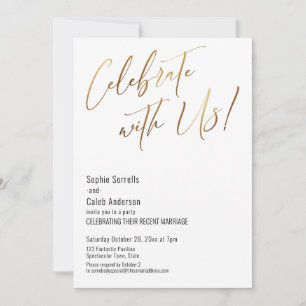 Invitación ¡Celebremos el oro con nosotros! Fiesta de matrimo