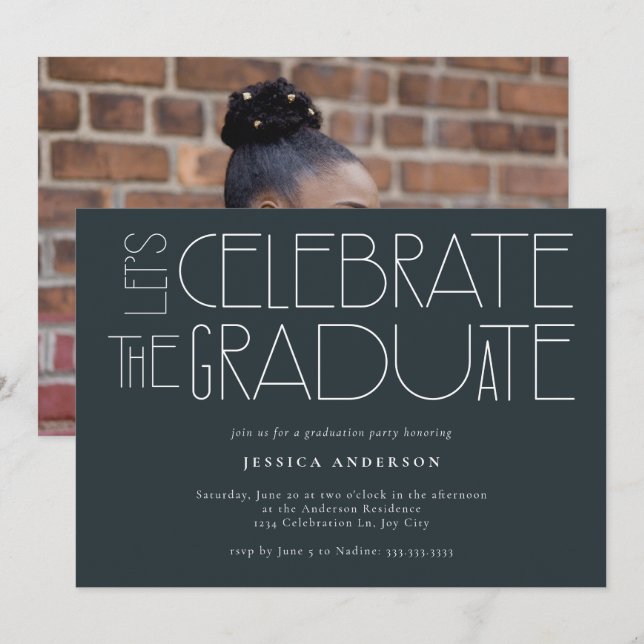 Invitación Celebremos el Partido de Graduación 2024 (Anverso / Reverso)